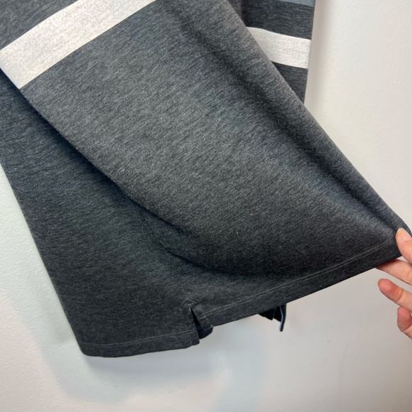 Nike Golf TR Dry Striped Polo Shirt Gray Short Sleeve DriFit Standard Fit Medium - Picture 7 of 11